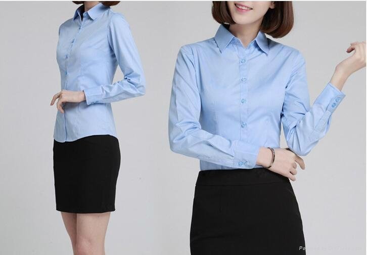 Non-Iron white blue Check Dress Shirt  3