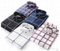 Non-Iron white blue Check Dress Shirt  4