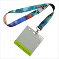 Colorful Sublimation Printed Horizontal ID Card Lanyard