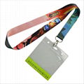 Colorful Sublimation Printed Horizontal ID Card Lanyard 2