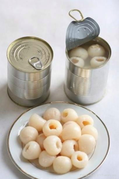 Canned Lychee (litchi) fruit