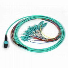 12 Fibers MPO-LC/UPC MM Fiber Optic