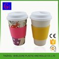 Natural envirometal friendly bamboo coffee cup with lid  1
