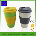 Natural envirometal friendly bamboo coffee cup with lid  2