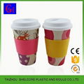 Natural envirometal friendly bamboo coffee cup with lid  3