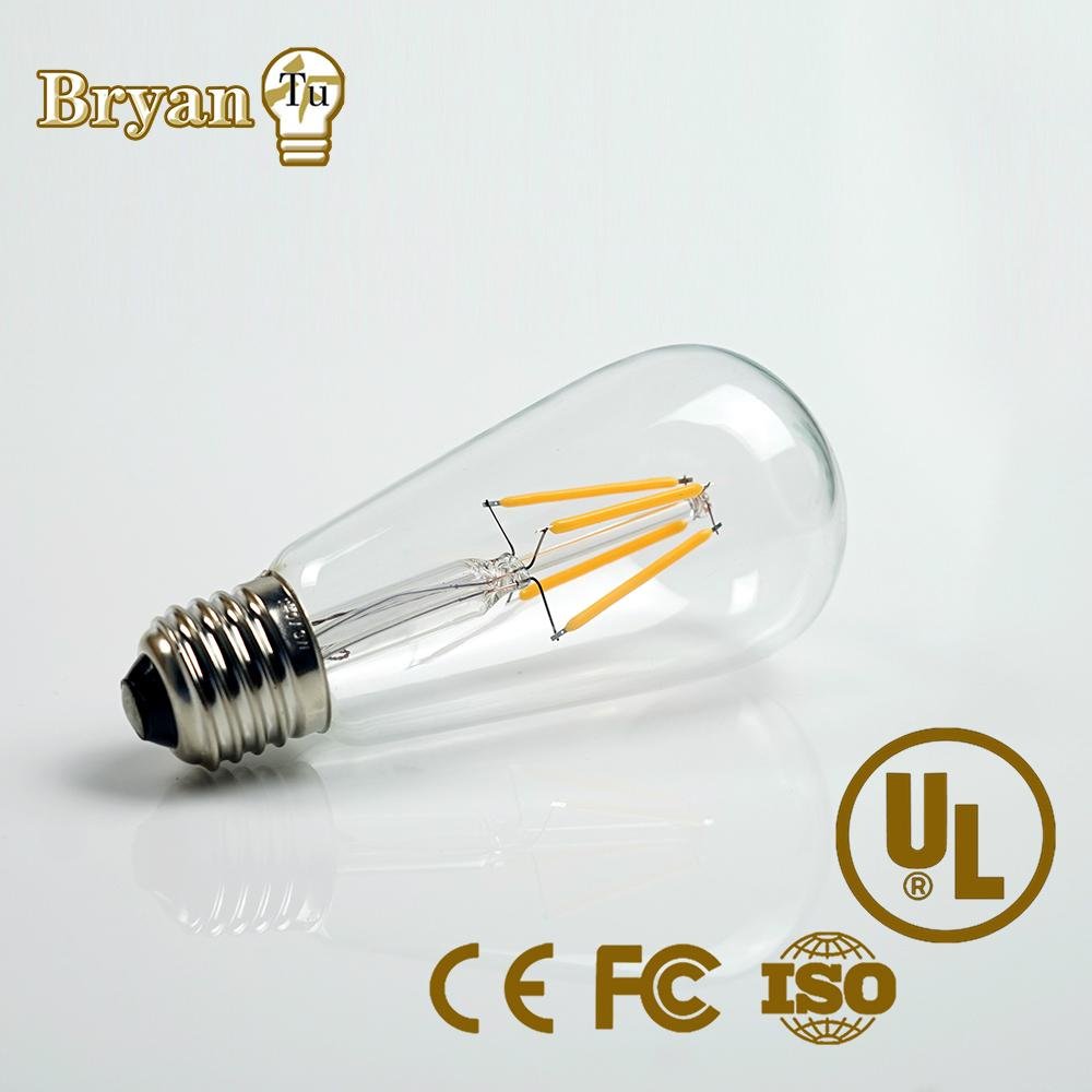 300lm 3W modern ceiling lamps St58 E27 led filament bulb 4