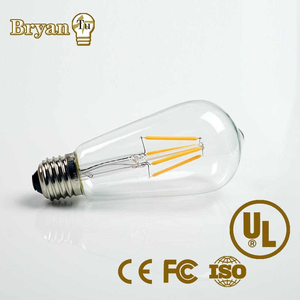 300lm 3W modern ceiling lamps St58 E27 led filament bulb 5