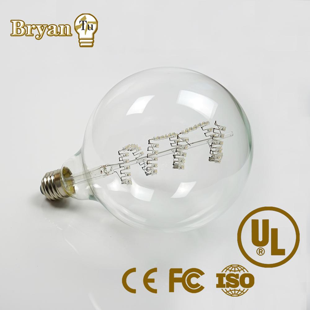 3w E27 led ceiling light G125 300lm led filament bulb 4