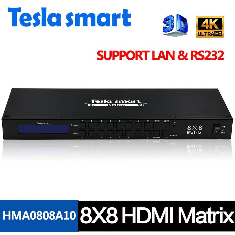 2017 CCTV Led 4k HDMI Matrix Switch 8X8 Lcd TV Wall Support HDCP EDID