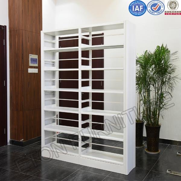 Office Furniture Double Sided Full Steel Multilayer Book Shelf Bookcase 4