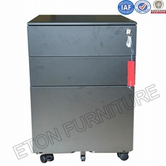 Office Full Steel 3 Drawer Filing Base Cabinet Beside Wall