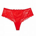 Free Sample Transparent Lace Women Panties Sexy Plus Size Underwear Women Thongs