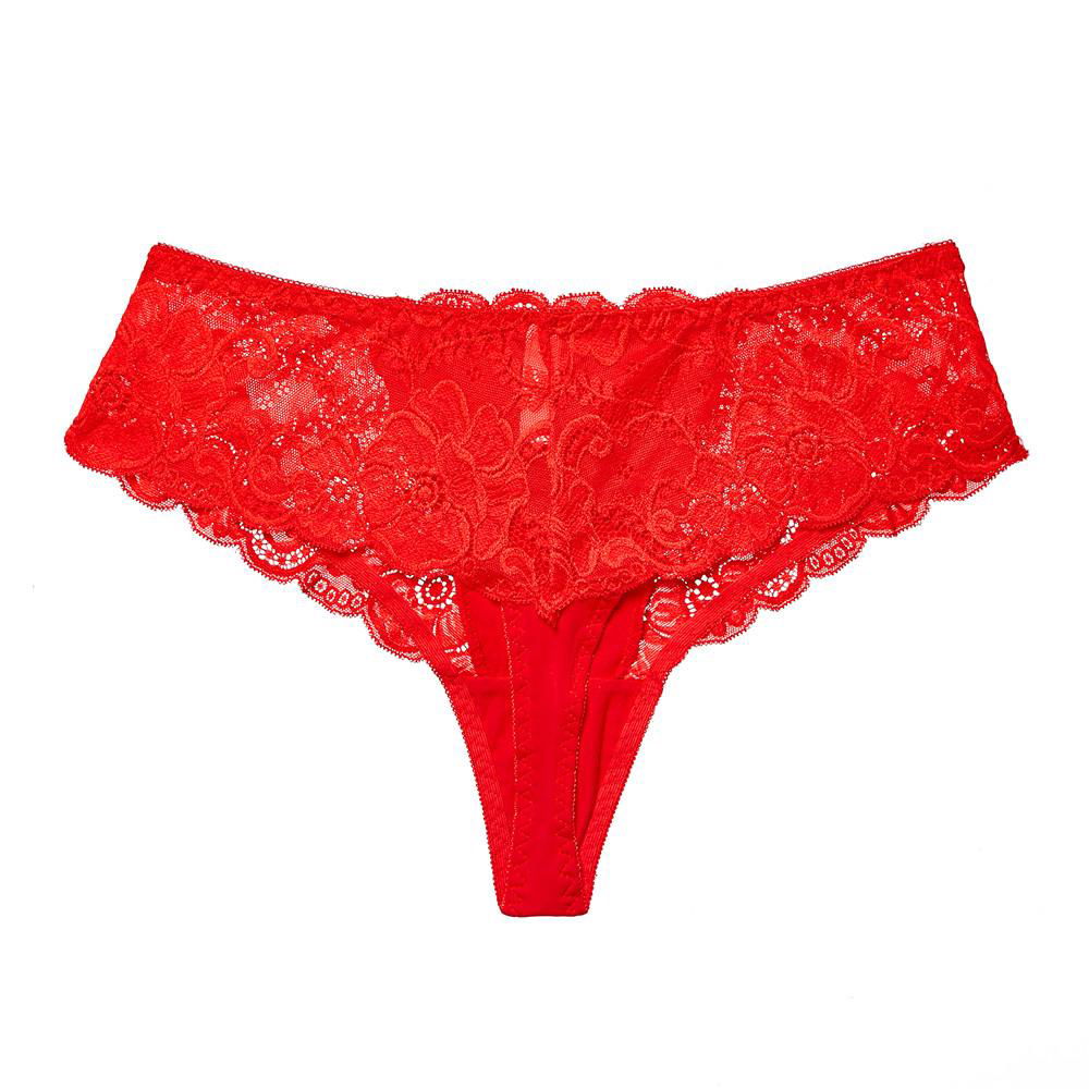 Free Sample Transparent Lace Women Panties Sexy Plus Size Underwear Women Thongs 2