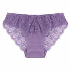 Wholesale Fancy Sexy Ladies Briefs Underwear Transparent Lace Cotton Women's Lin