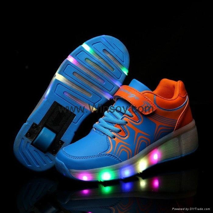 Boy Girls Children Roller Shoes with Wheel Kids Led Shoes light Sneakers 2