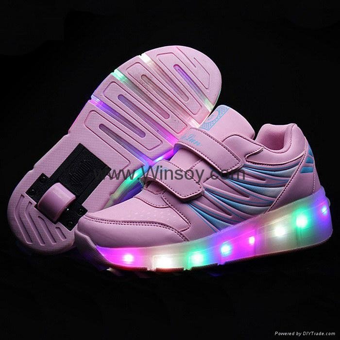Boy Girls Children Roller Shoes with Wheel Kids Led Shoes light Sneakers 3