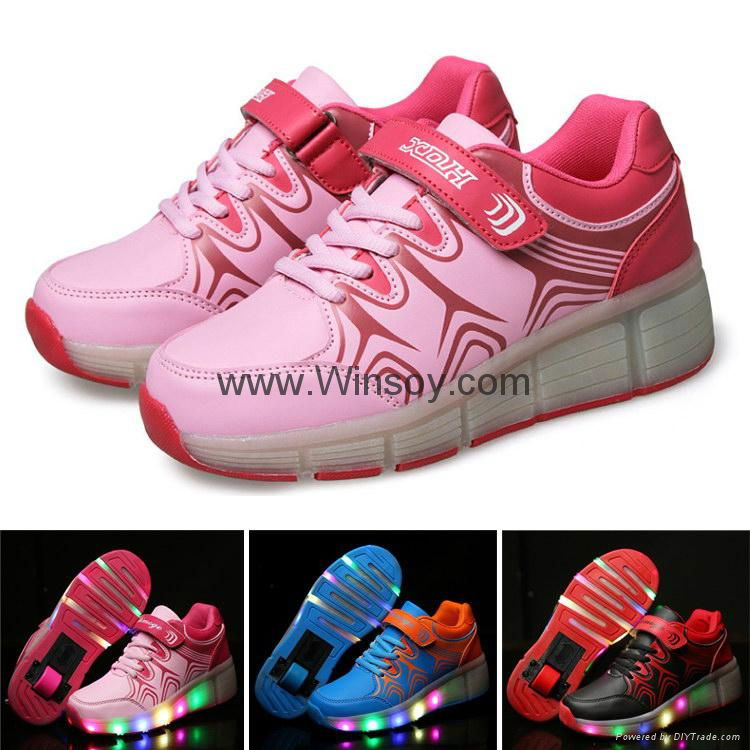 Boy Girls Children Roller Shoes with Wheel Kids Led Shoes light Sneakers 4