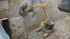 excavator attachment rock saw stone sawing