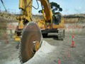 excavator attachment rock saw stone sawing 2