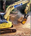 excavator stone cutting machinery