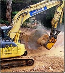 excavator stone cutting machinery hydraupower rock saw