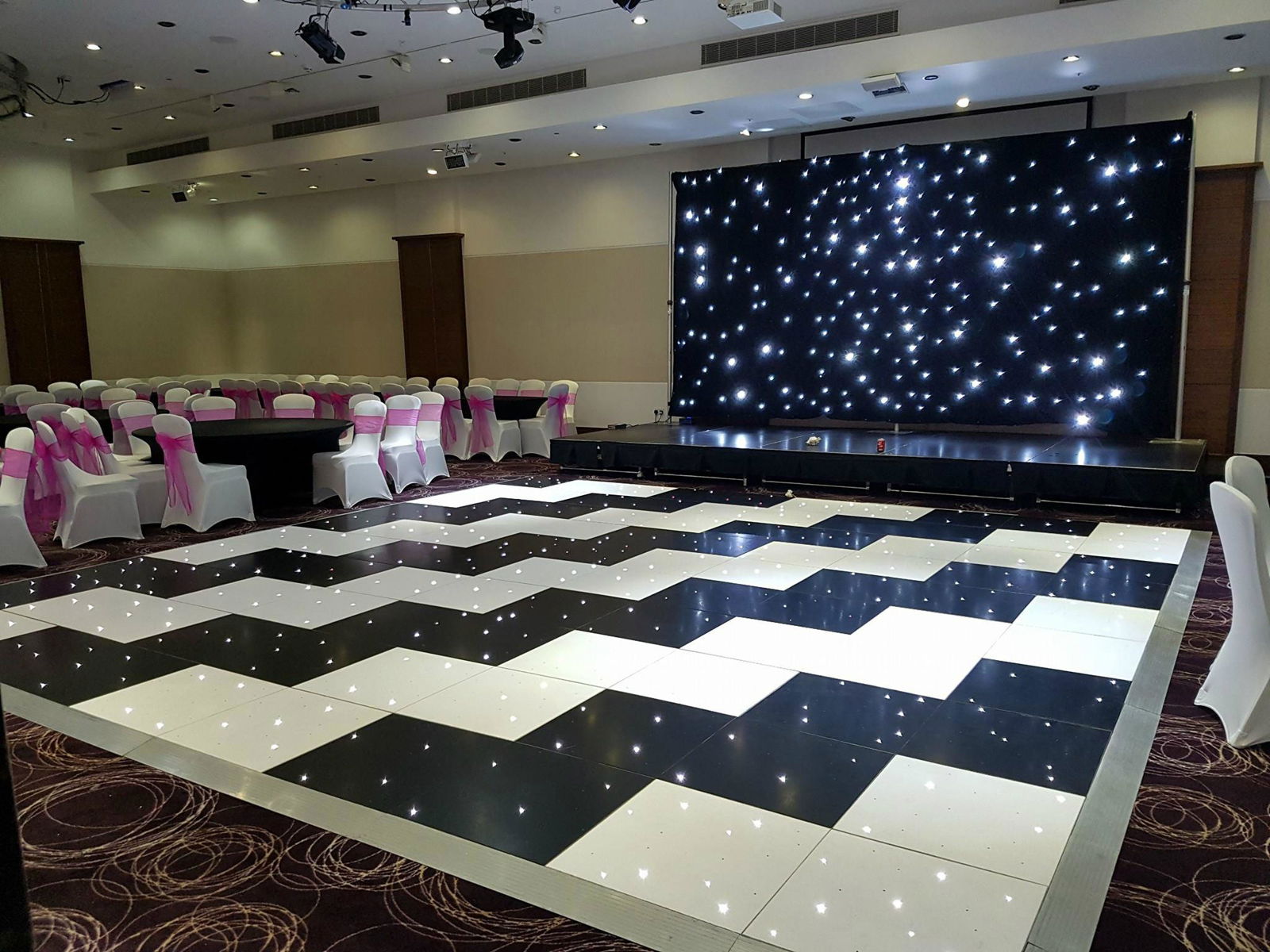 Wedding dance floor led starlit dance floor panels
