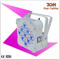 Stage light 9*15w wireless led battery