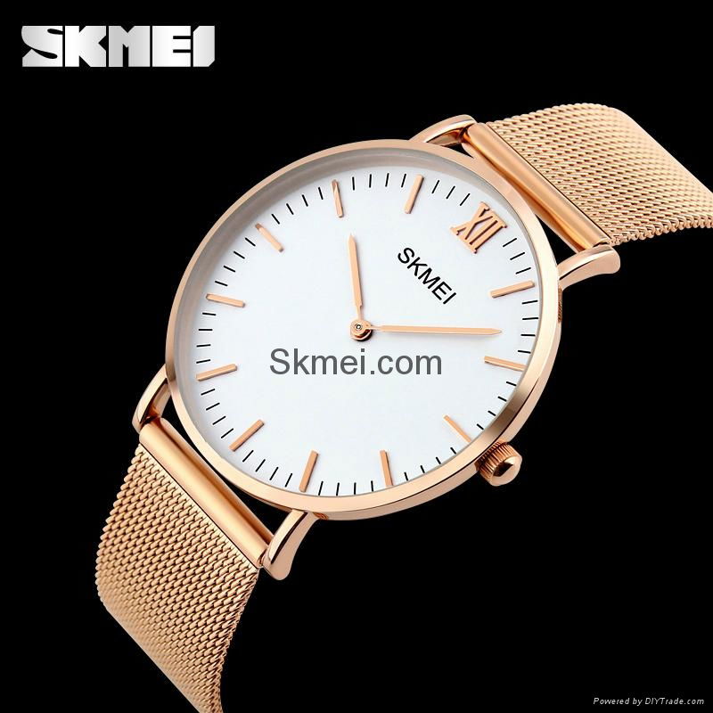 Unisex wrist watches ultra-thin large face Japan quartz movement  watch 5