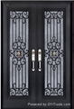 Xiamen Factory Direct Wrought Iron Double Entry Door 2