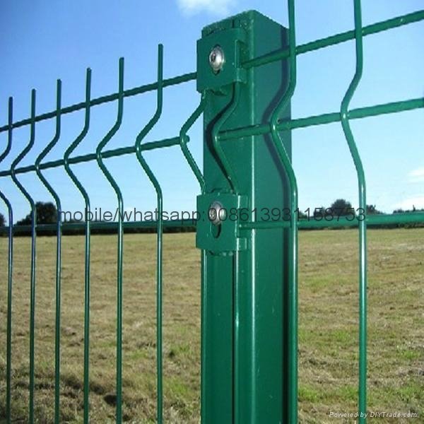 2017popular green powder coated metal house garden fence 5