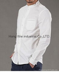 white long sleeve men's shirt chinese style