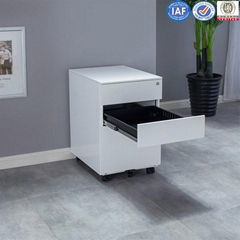 Metal Manual Mobile Filing Storage System 3 Drawer File Cabinet