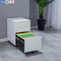 Metal Manual Mobile Filing Storage System 3 Drawer File Cabinet 5