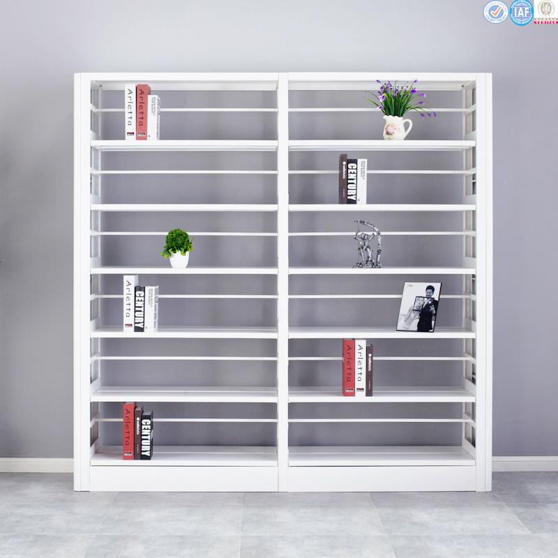 Modern metal library book shelf with adjustabled bookends YTS016