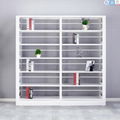 Modern metal library book shelf with adjustabled bookends 1