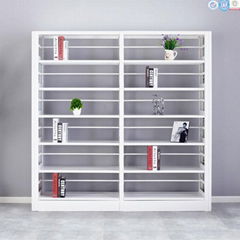 Modern metal library book shelf with adjustabled bookends