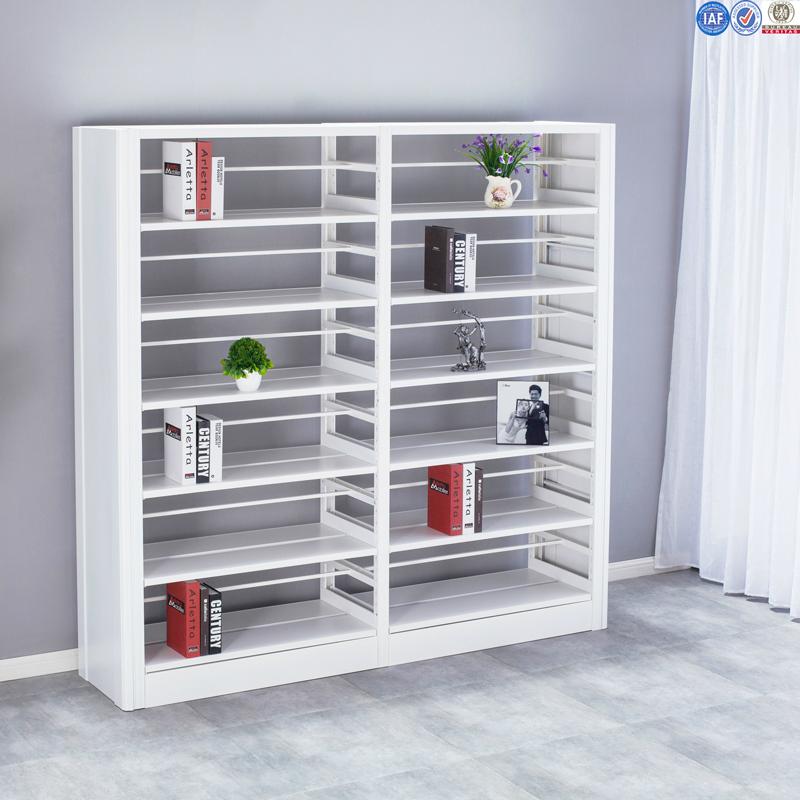 Modern metal library book shelf with adjustabled bookends YTS016