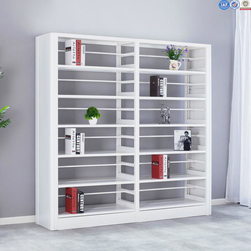 Modern metal library book shelf with adjustabled bookends YTS016