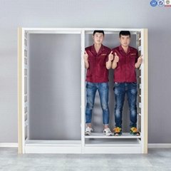 Double Column and Double Side Metal Book Shelf