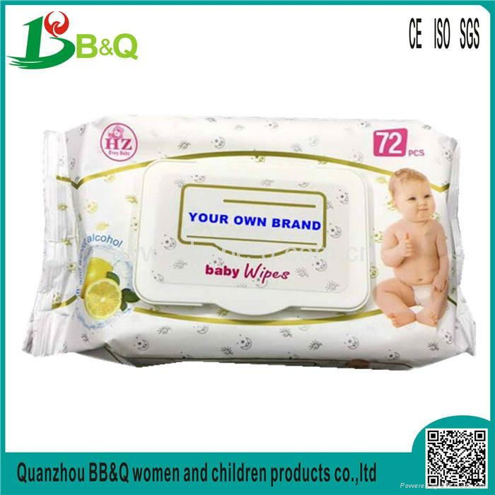 Private Label Wholesale Baby Wipe biodegradable & organic baby wet wipes