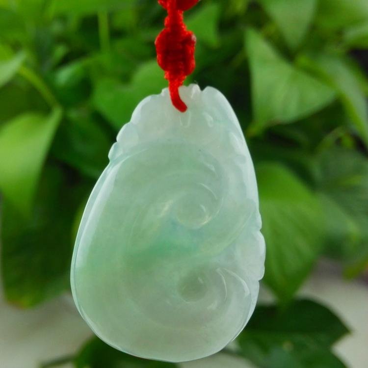 100% Natural Certificate Jadeite Jade Necklace Pendant Grade A  2
