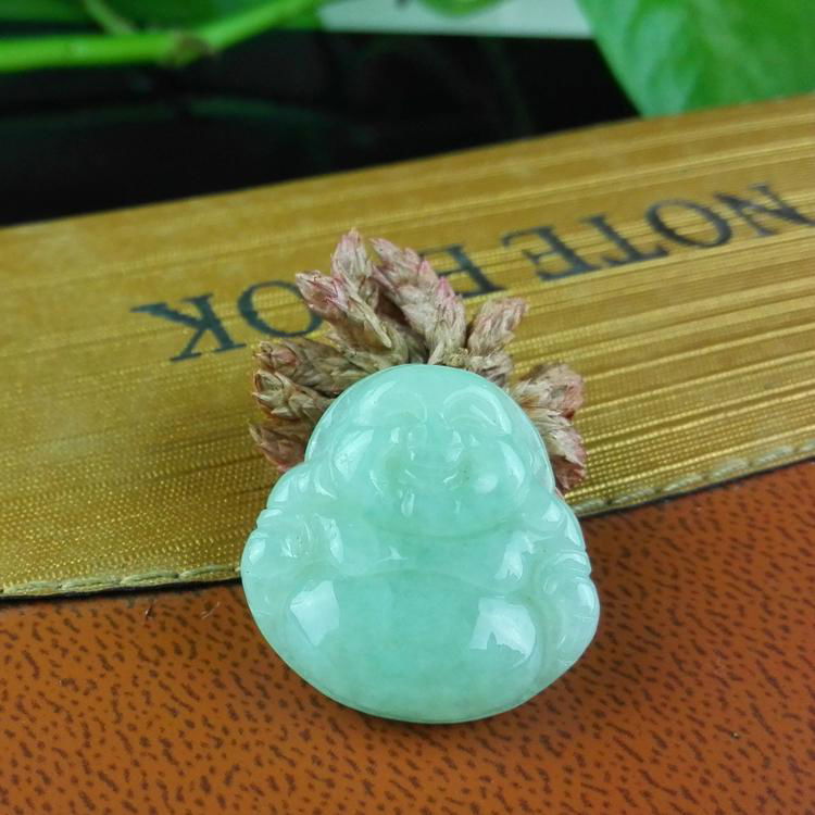 100% Natural Certificate Jadeite Jade Necklace Pendant Grade A  4