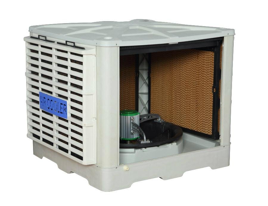 1.1 kW 18000 m3/h evaporative air cooler 