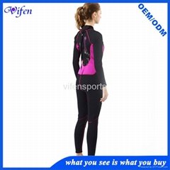 Hot Women custom colored wetsuits plus size 3mm high quality wetsuit surfing sui