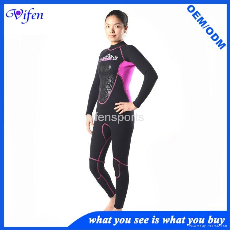 Hot Women custom colored wetsuits plus size 3mm high quality wetsuit