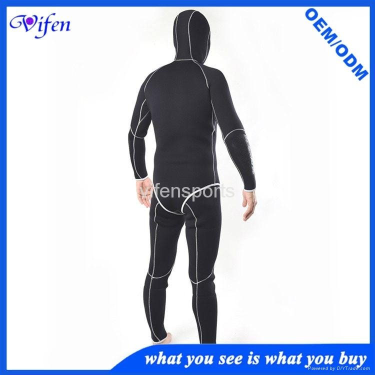 5mm SCR Neoprene surfing spearfishing suit mens wetsuits two pieces glued blind  3
