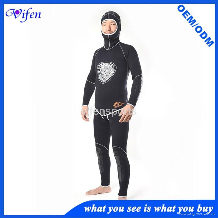 5mm SCR Neoprene surfing spearfishing suit mens wetsuits two pieces glued blind 