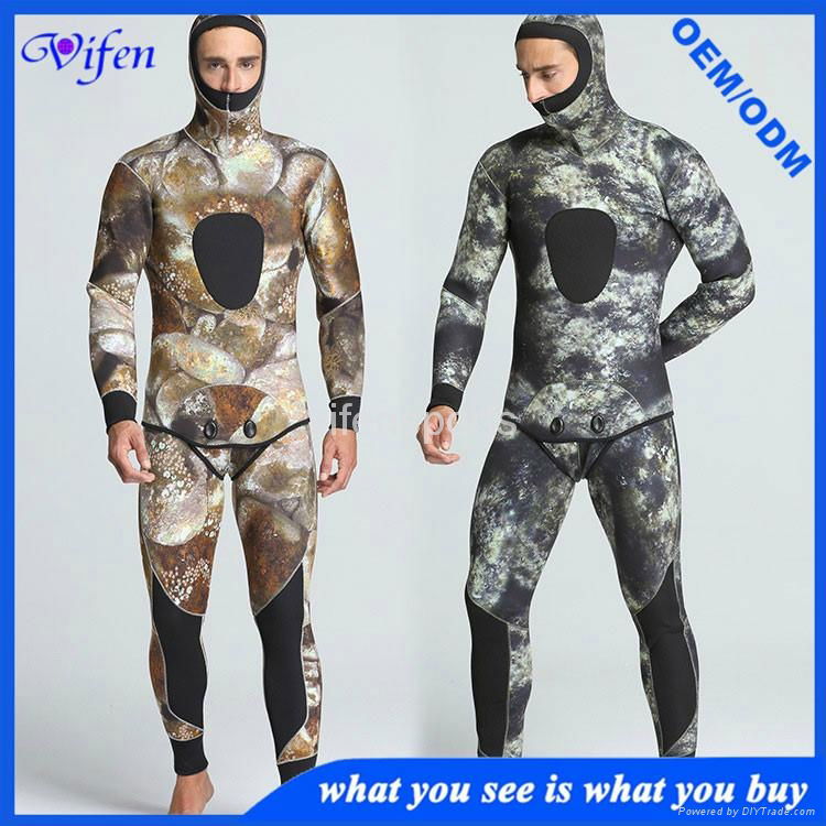 Men's SCR neoprene two piece spearfishing wetsuit diving wetsuit 3MM/5MM factory 4