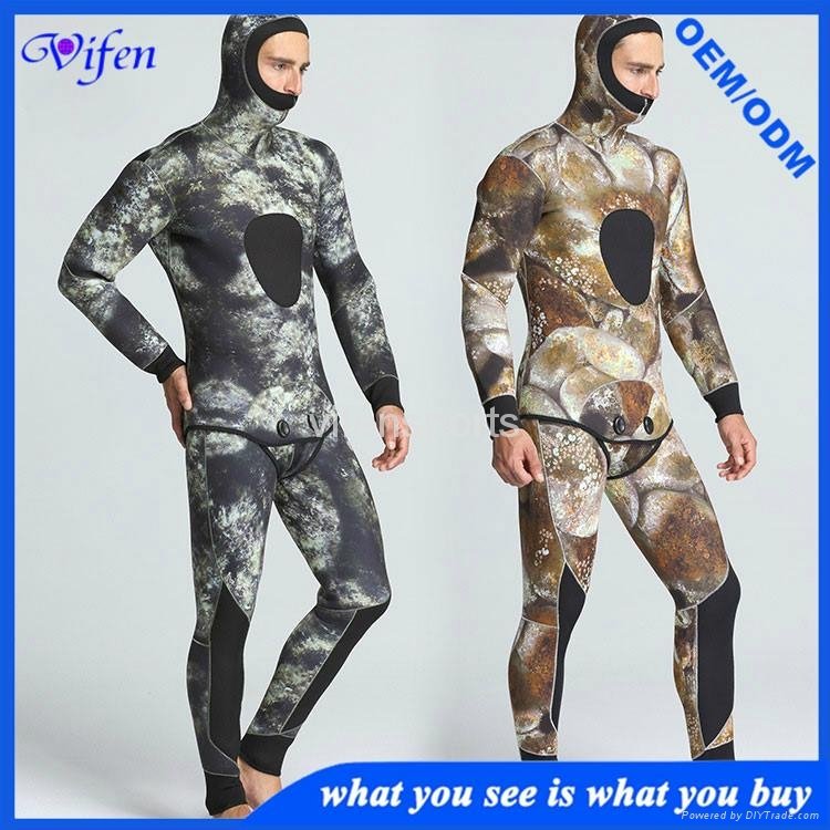 Men's SCR neoprene two piece spearfishing wetsuit diving wetsuit 3MM/5MM factory 5