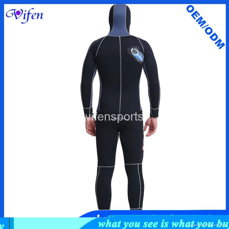 mens 5mm two piece SCR wetsuit scuba suit mercerized cloth best quality